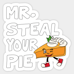 Cool Thanksgiving Mr Steal Your Pie Sticker